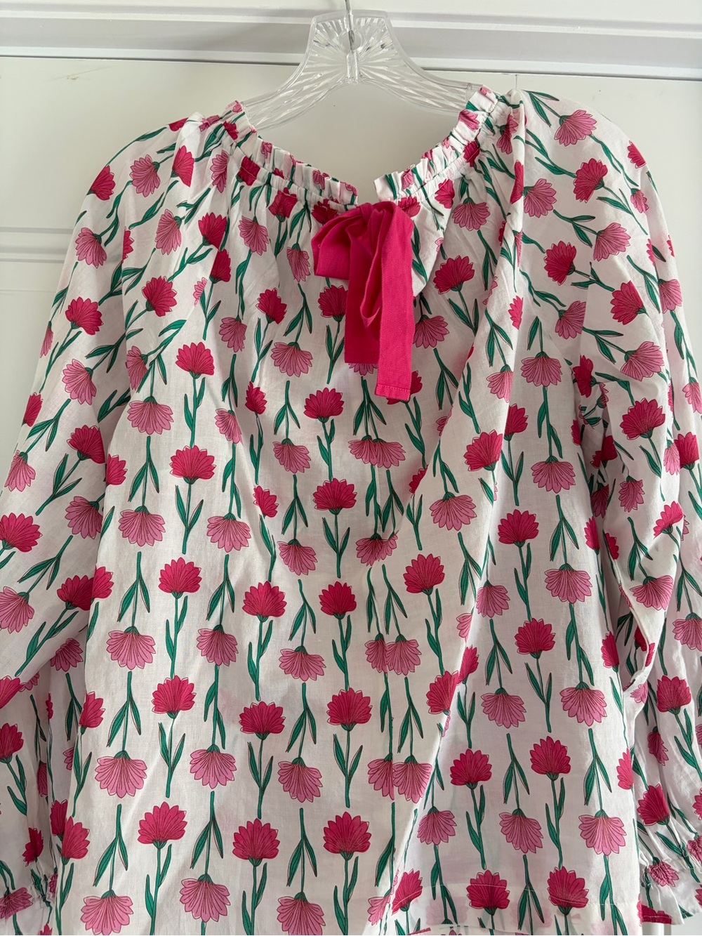 J. Crew Factory blouse with Pink Floral Print - Picture 2 of 6